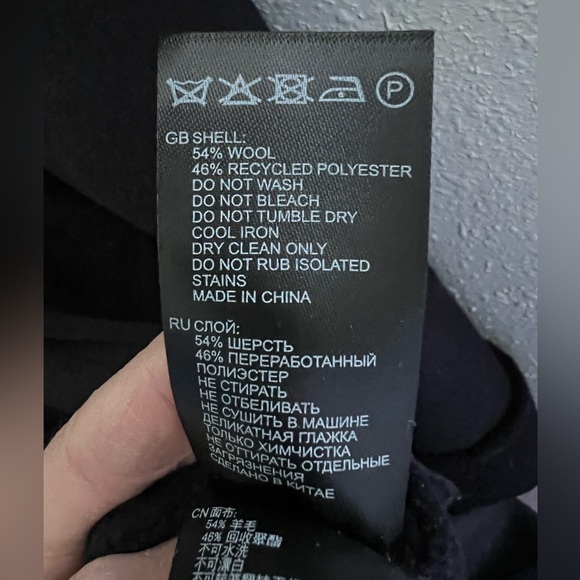 New Reiss Elise Wool Belted Coat in Navy Size 10 - Picture 8 of 8